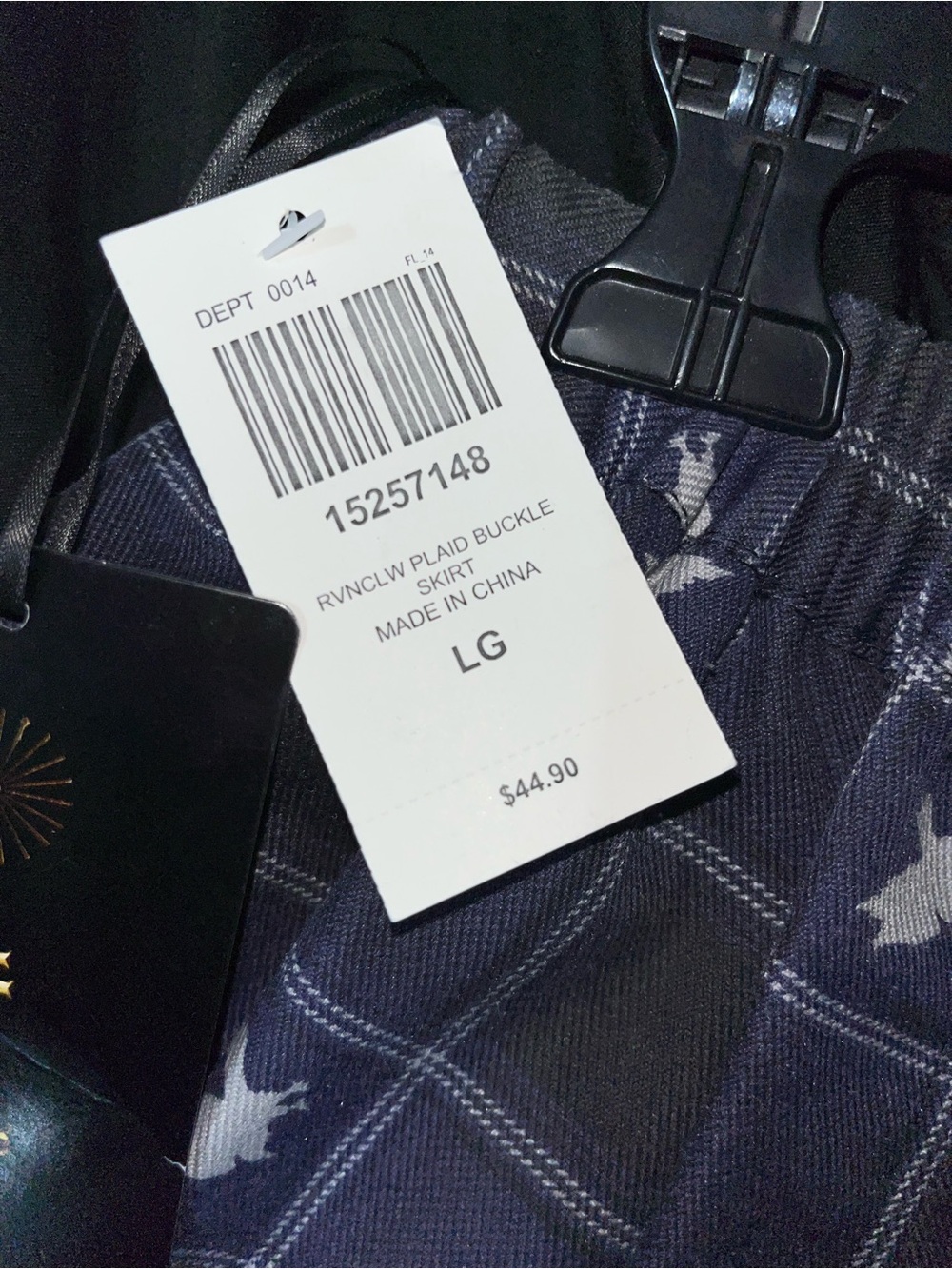 Hot Topic Large Ravenclaw Blue Tie-Dye T-Shirt and Navy Plaid Skirt Set - Picture 9 of 16